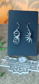 Preview: Ohrhänger Spirale Kupfer silberfarben 2